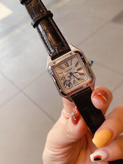 SANTOS DE CARTIE QUARTZ 28MM STEEL CASE