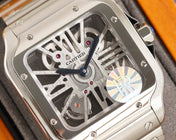 SANTOS DE CARTIE STAINLES STEEL SKELETON DIAL