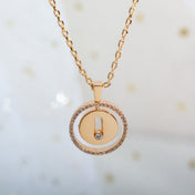 LUCKY MOVE PINK GOLD NECKLACE