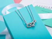HARDWEAR DOUBLE LINK PEDANT SILVER NECKLACE