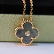 CLOVER NECKLACE GOLD DIAMOND