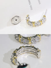 TWENTY STONE HOOP GOLD EARRINGS