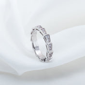 SERPENTI RING SILVER DIAMOND PAVED 3MM