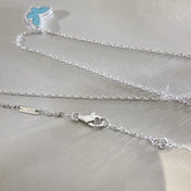 BUTTERFLY PEDANT SILVER TURQUOISE NECKLACE
