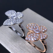 BUTTERFLY PINK GOLD DIAMOND RING