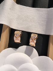 CRUSH DIAMOND PINK GOLD EARRINGS