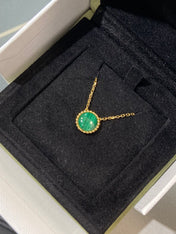 COULEURS MALACHITE PINK GOLD NECKLACE