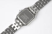 PANTHERE 27MM SILVER CASE DIAMOND BEZEL WHITE DIAL