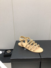 SANDALS BEIGE LAMBSKIN 01