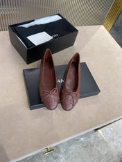 BALLET FLATS BURGUNDY LAMBSKIN