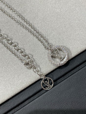 LV BY NIGHT DIAMOND PAVED NECKLACE