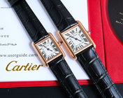 TANK MUST SMALL PINK GOLD LEATHER STRAP WHITE DIAL