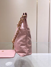 CC HOBO BAG 22 PINK LAMBSKIN GOLD HARDWARE