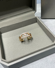 MOVE LINK DIAMOND PAVED RING