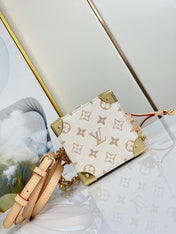 NOE PURSE 11.5 NANO CHARM CREAM PINK MONOGRAM CANVAS