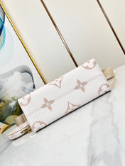 ONTHEGO 25 WHITE BROWN MONOGRAM CANVAS