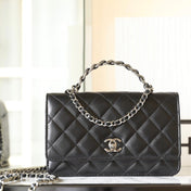 CC WOC 19 BLACK LAMBSKIN SILVER HARDWARE