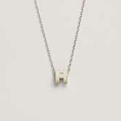 HM CLIC YELLOW ENAMEL GOLD NECKLACE