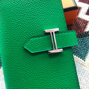 BEARN COMPACT WALLET 12 IN EMERALD GREEN EPSOM LEATHER