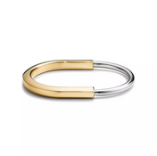 LOCK BRACELET YELLOW AND WHITE GOLD