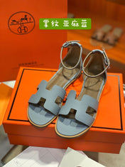 SANTORINI SANDAL SAPPHIRE CALFSKIN
