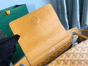 GOYA 26S ROUETTE PM TOTE BAG 30MM IN CARAMEL BROWN CANVAS AND CALFSKIN