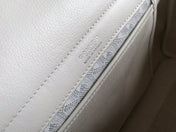 GOYA 26S ROUETTE PM TOTE BAG 30MM IN IVORY WHITE CANVAS AND CALFSKIN