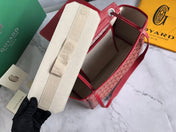 GOYA 26S ROUETTE PM TOTE BAG 30MM IN DARK RED CANVAS AND CALFSKIN