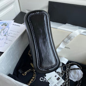 CC GABRIELLE MINI 20 HOBO BAG IN BLACK CALFSKIN