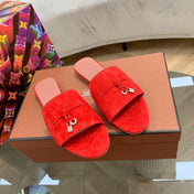 Summer Charms Sandals in Red Suede Pink Lambskin