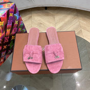 Summer Charms Sandals in Fuchsia Suede Pink Lambskin