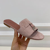 Summer Charms Sandals in Light Pink Suede Pink Lambskin