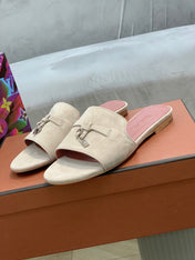 LP SUMMER CHARMS SANDALS LIGHT GRAY AND PINK SUEDE