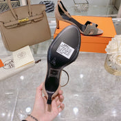 PREMIERE 70 SANDAL IN LIGHT BROWN SUEDE WITH CRYSTALS