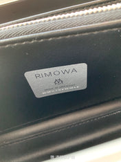 RIMOWA 20 CASE BAG IN BLACK ALUMINUM MAGNESIUM
