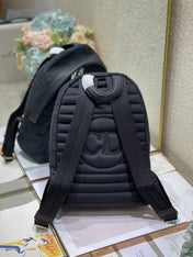 DIOR 26S RIDER BACKPACK 30 IN BLACK OBLIQUE JACQUARD