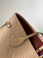 NEVERFULL MM 32 BEIGE MONOGRAM EMPREINTE LEATHER