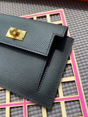 HM Kelly Pocket 13.5 Black Epsom Ghw