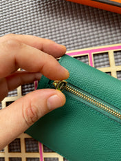 HM Kelly Pocket 13.5 Dark Green Epsom Ghw