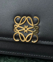 LOE GOYA BAG 18 IN BLACK SILK CALFSKIN
