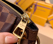 BOÉTIE PM TOTE 25 IN BROWN CHECKERED PATTERN MONOGRAM COATED CANVAS