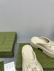 GG PLATFORM PERFORATED G 55 SANDAL CREAM IP FOAM