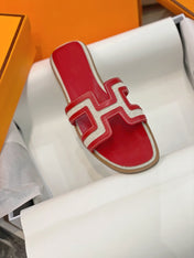 0ran Sandal Red Leather