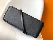 PETIT PALAIS PM MEDIUM SHOULDER BAG 29 IN BLACK EMBOSSED COWHIDE GOLD-TONE HARDWARE