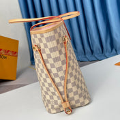 NEVERFULL MM 32 GREY CREAM DAMIER AZUR