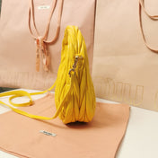 WANDER MATELASSÉ NAPPA HOBO BAG 23 IN YELLOW LAMBSKIN