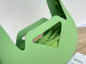 SHOULDER BAG 27 IN FEIJOA GREEN RUBBER AND NYLON FABRIC