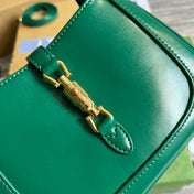 GG JACKIE MINI 19 SHOULDER BAG IN GREEN FOREST CALFSKIN