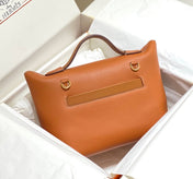 HM 26S 24/24 29MM IN ORANGE EVERCOLOR CALFSKIN GOLD KELLY BUCKLE