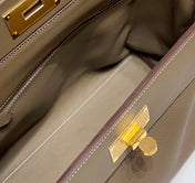 MINI 24/24 29CM IN TOGO ETOUPE EVERCOLOR CALFSKIN GOLD KELLY BUCKLE